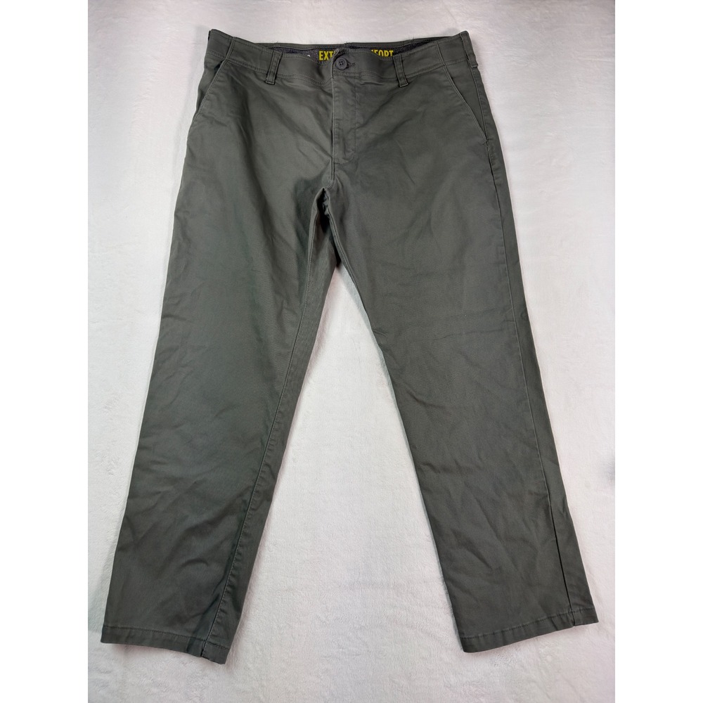 Lee Extreme Comfort Slim Fit Chino‎ Pants Mens 36x29 Olive Green Stretch